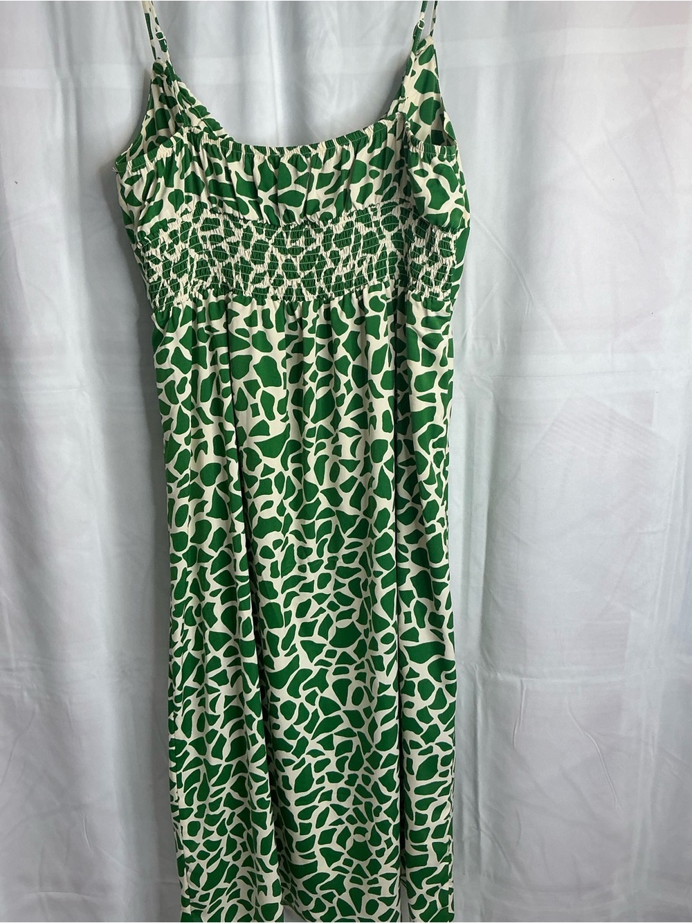 2325 - Dynamite Green and Cream Printed Slip Dress - Picture 6 of 10